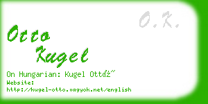 otto kugel business card